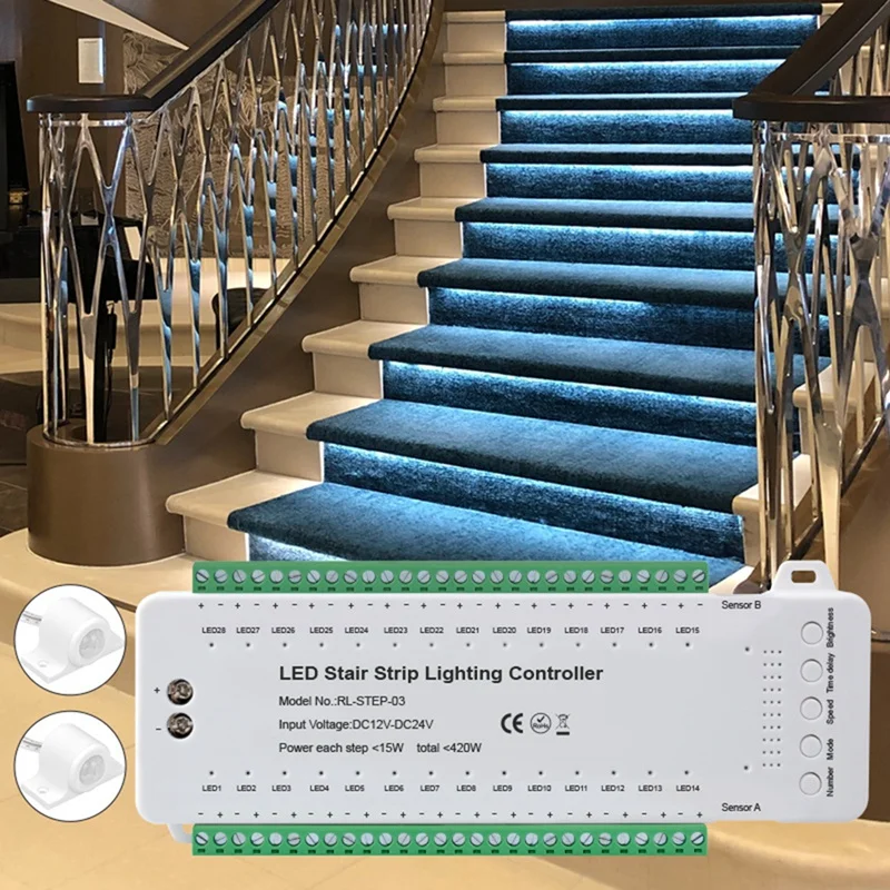 Stair LED Motion Sensor Controller Smart Stair Induction Controller Stair Sensor Controller enlarge