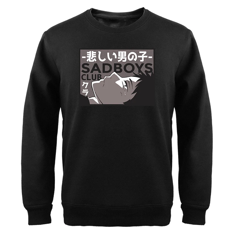 

Japan Anime Boys Print 2023 Sweatshirts Sadboys Club Mens Pullover Hoodies Oversize Round Neck Long Sleeve Hoody Sportswear