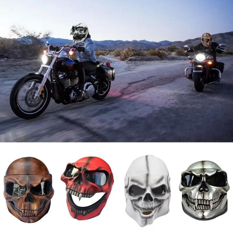 

Ghost Skull Helmets With Goggles Skull Skeleton Helmets Full Face Motorcycle Enthusiasts Must Have Ghost Head Wall Decoration