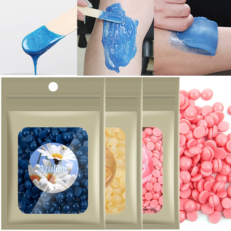 

25g/pack Hair Removal Wax Women Men Depilatory Hard Wax Beans Painless Bikini Face Legs Arm Full Body Hair Remove Solid Bean