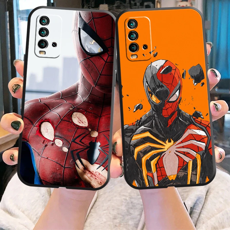

Marvel's Spider-man Phone Case For Xiaomi Redmi Note 10 Pro MAX 10T 10S 5G 10 ShockProof TPU Protective Shell Black Unisex
