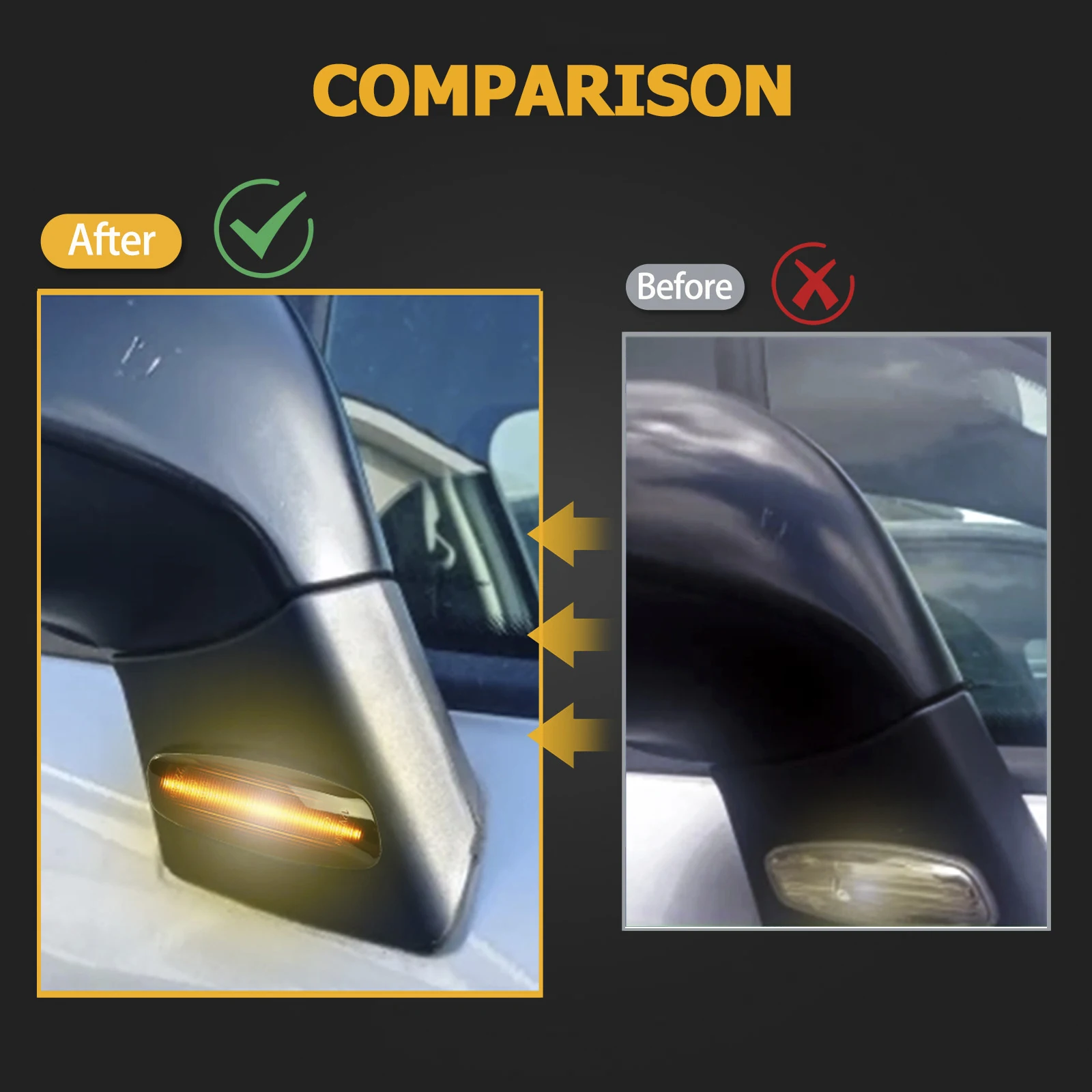 2X E9 IP65 для Peugeot 207 308 3008 5008 6325G5 6325G6 проточный динамический боковой габаритный