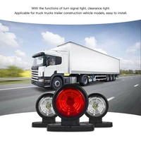 1pcs universal 12v 24v red white led car tailer truck side marker light lights indicator signal lamp for camper trailer lorry