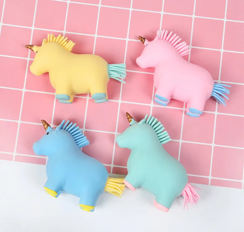 Игрушка антистресс Сжимаемый Единорог мяч сжимаемая странная вещь брикет