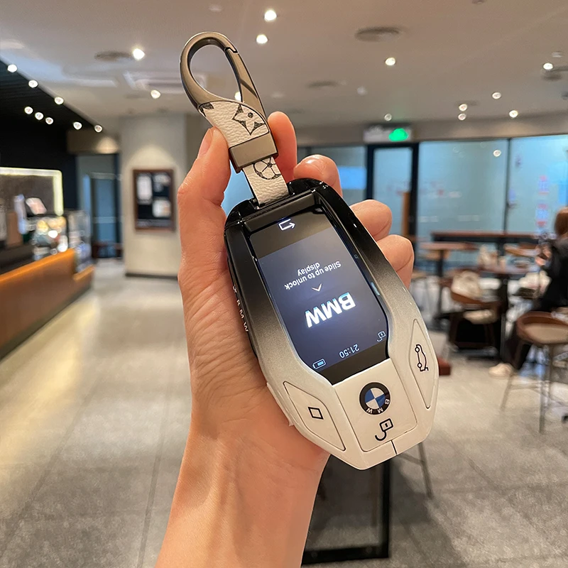 

Автомобильный чехол для ключей со светодиодным дисплеем для BMW 5 7 серии X3 X4 X5 X7 G30 G31 G11 G12 G01 GT G32 i8, аксессуары для ключей