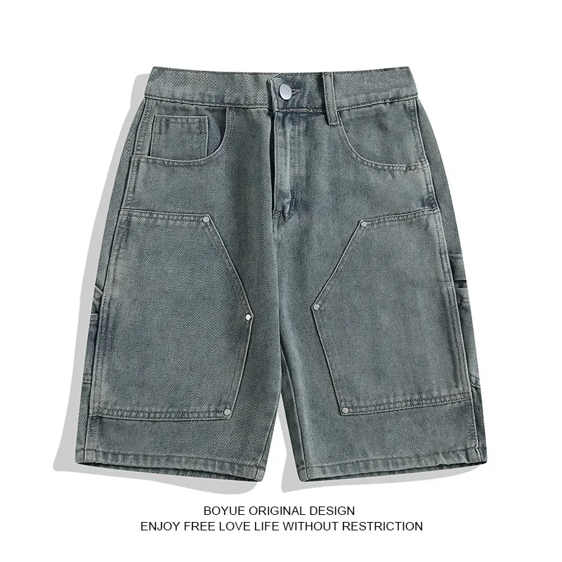 Джинсовые шорты Boyue свободного кроя Стильная летняя одежда для работы в стиле