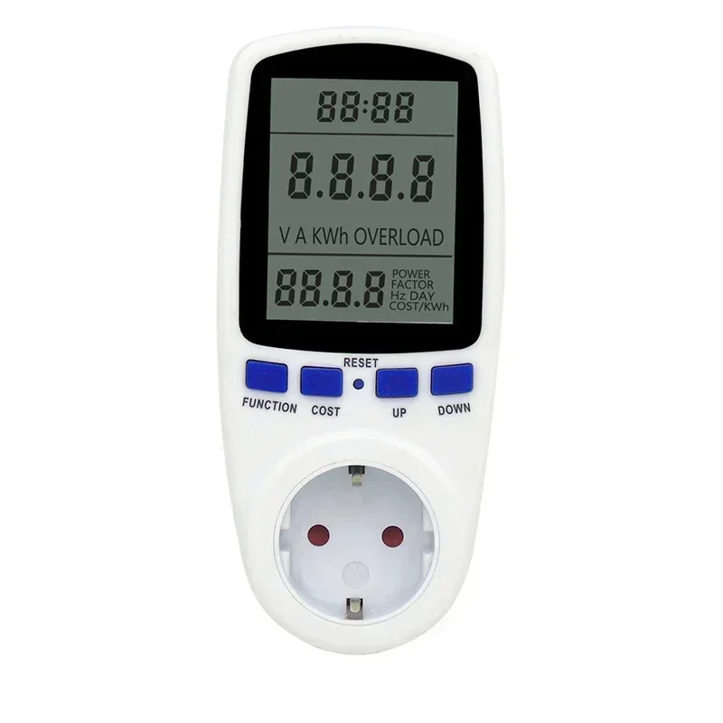 Цифровой ваттметр измеритель напряжения потребления электроэнергии кВт/ч