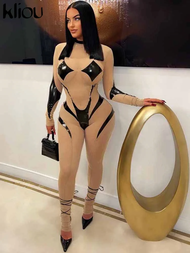 Женские облегающие комбинезоны клиу в стиле пэчворк