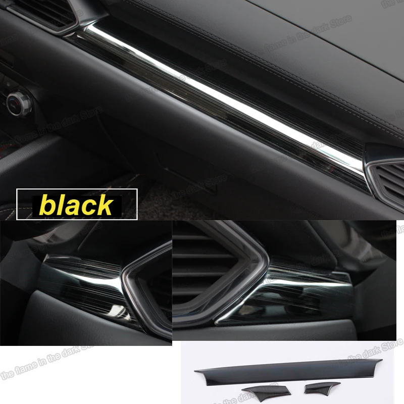 

Lsrtw2017 Stainless Steel Car Dashboard trims decoration for Mazda Cx-5 2017 2018 2019 2020 2021 Cx5 Accessories storage box