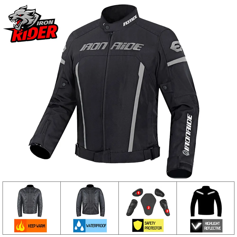 

HEROBIKER Motorcycle Jacket Waterproof Motorcycle Suit Racing Jacket Protections Motocross Jacket With Detachable Biker Jacket