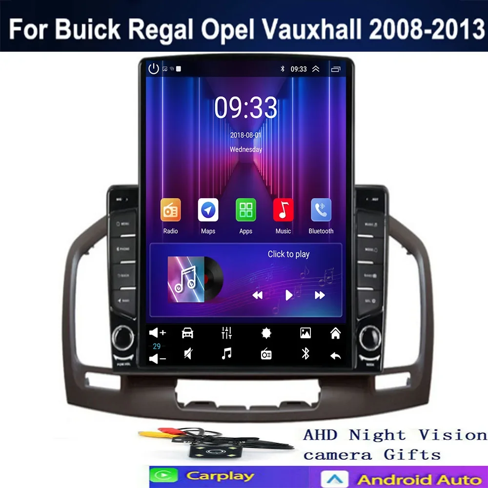 Фото Автомобильный радиоприемник Carplay Android 14 для Opel Insignia 2008-2012 для Buick Regal 2009-2013, навигация, GPS, стерео, 4G, Wi-Fi, без 2din DVD №1