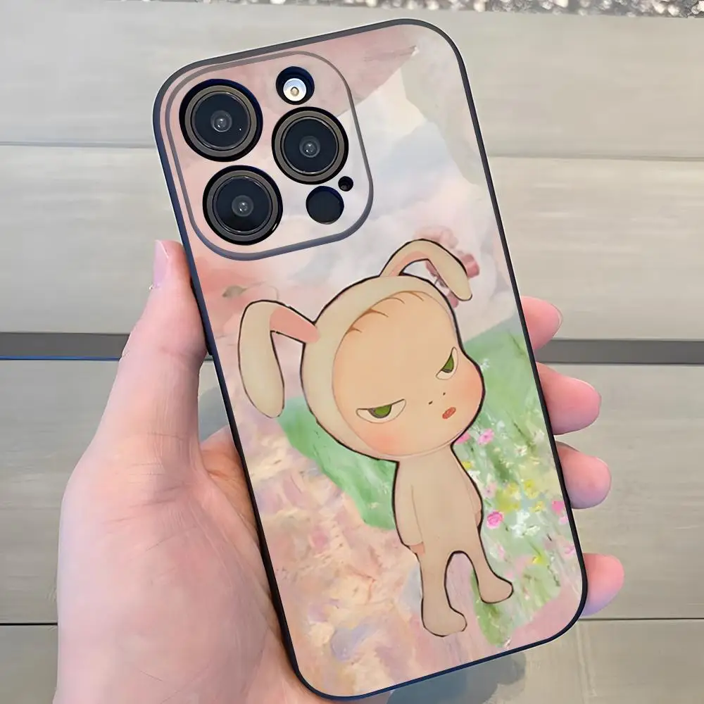 Чехол Nara Yoshitomo чехол для телефона 16 Pro Max Iphone 15 14 13pro 11 X Xs Xr 8 7Plus силиконовый