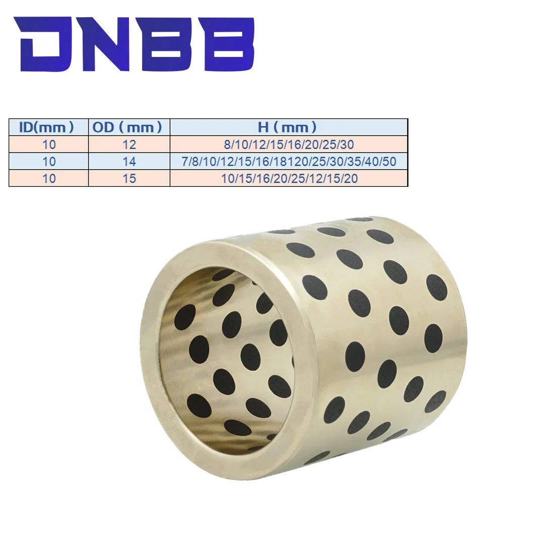 Линейный графитовый медный подшипник JDB 10 мм x 12 мм 10 мм x 14 мм 10 мм x 15 мм MPBZ, медный подшипник, медная втулка, самосмазывающийся подшипник MPBZU, 2 шт.