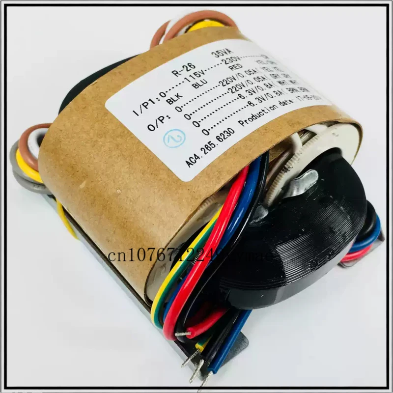 Фото Трансформатор R-Core 35 Вт, двойное входное напряжение 220 В, двойное выходное напряжение 6,3 В, вход 115-230 В, для ламповых усилителей №2