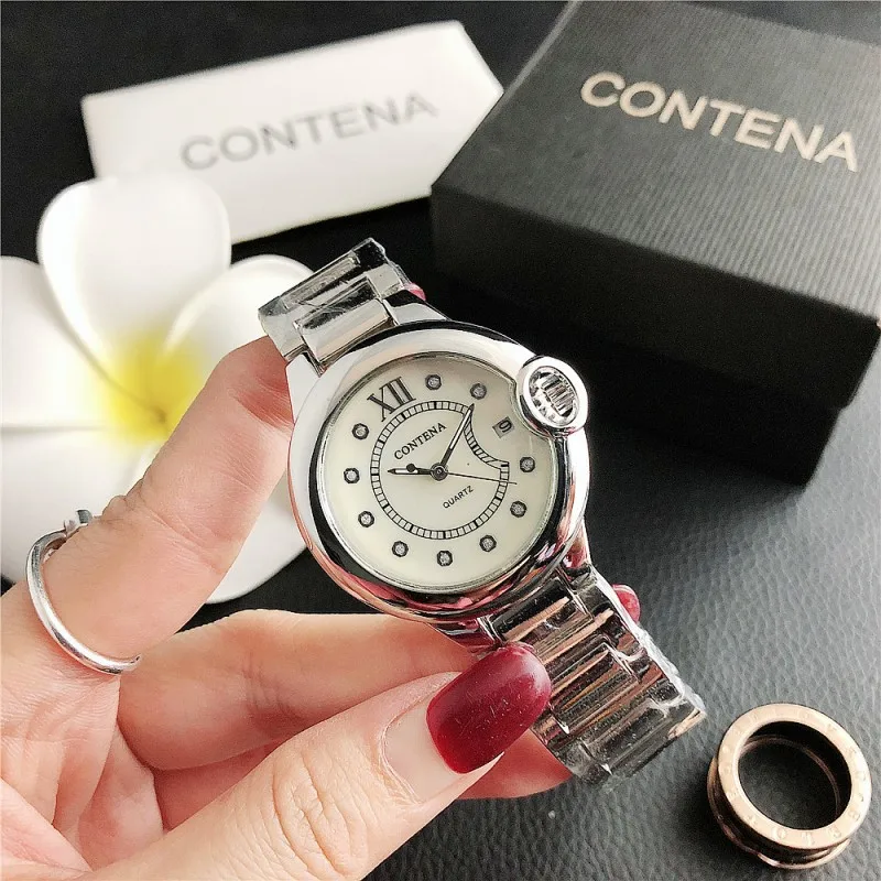 

Новинка 2023, роскошные Простые Модные женские часы Contena со стразами, кварцевые часы, подарок для девушки