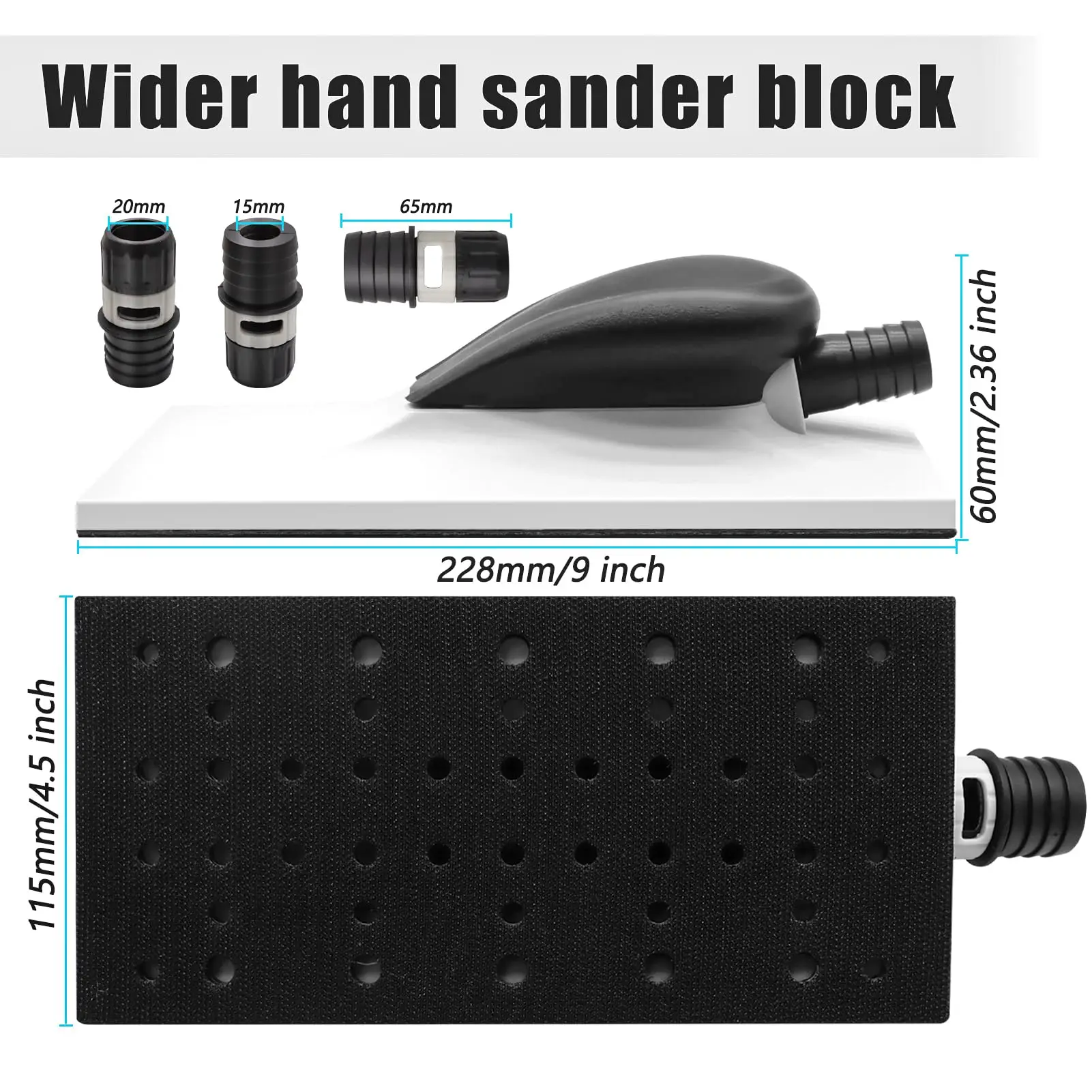 Набор ручных шлифовальных блоков с крючком и петлей 114*228 мм 6 шт. для удаления пыли