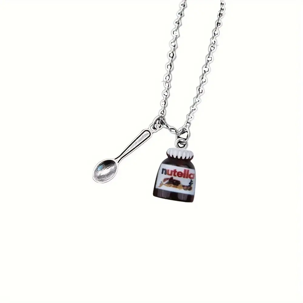 Милая шоколадная банка с подвеской в виде ложки ожерелье подарок еда ювелирные