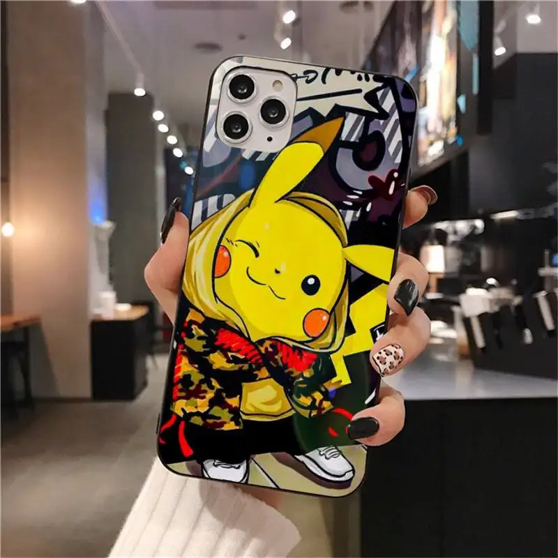 Милый чехол для телефона с покемоном Пикачу пика iphone 13 12 11 Pro Mini XS Max 8 7 Plus X SE 2020 XR -