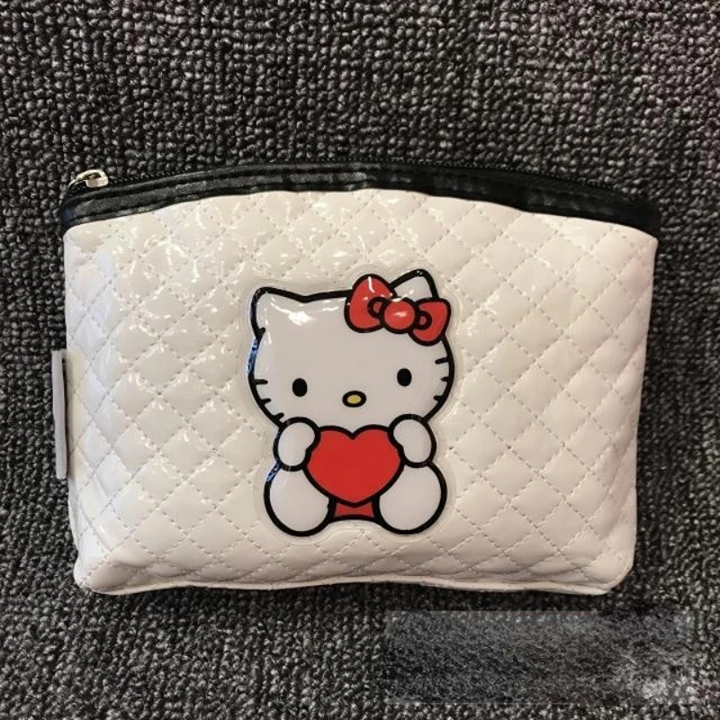 

Kawaii Hello Kitty Pu Wallet Fabric Waterproof Cosmetic Bag Document Package Sundry Bag Storage Cute Bags for Girls Billeteras