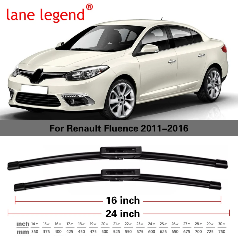

Передние щетки стеклоочистителя для Renault Fluence 2011-2016, лобовое стекло, 24 "+ 16" 2011 2012 2013 2014 2015 2016