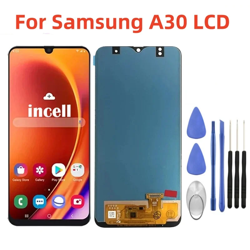 ЖК-дисплей incell для Samsung A30 с сенсорным экраном дигитайзер в сборе A305/DS A305FN A305G A305GN