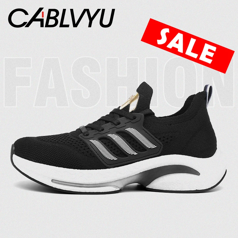 

CABLVYU Men Running Shoes Breathable Classic Sneakers For Man Outdoor Light Comfortable Mesh Shoes Slip On Walking Shoes