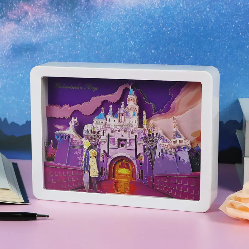 3D Бумажная рамка для фотографий сделай сам бумажная рукоделие теней бумаги