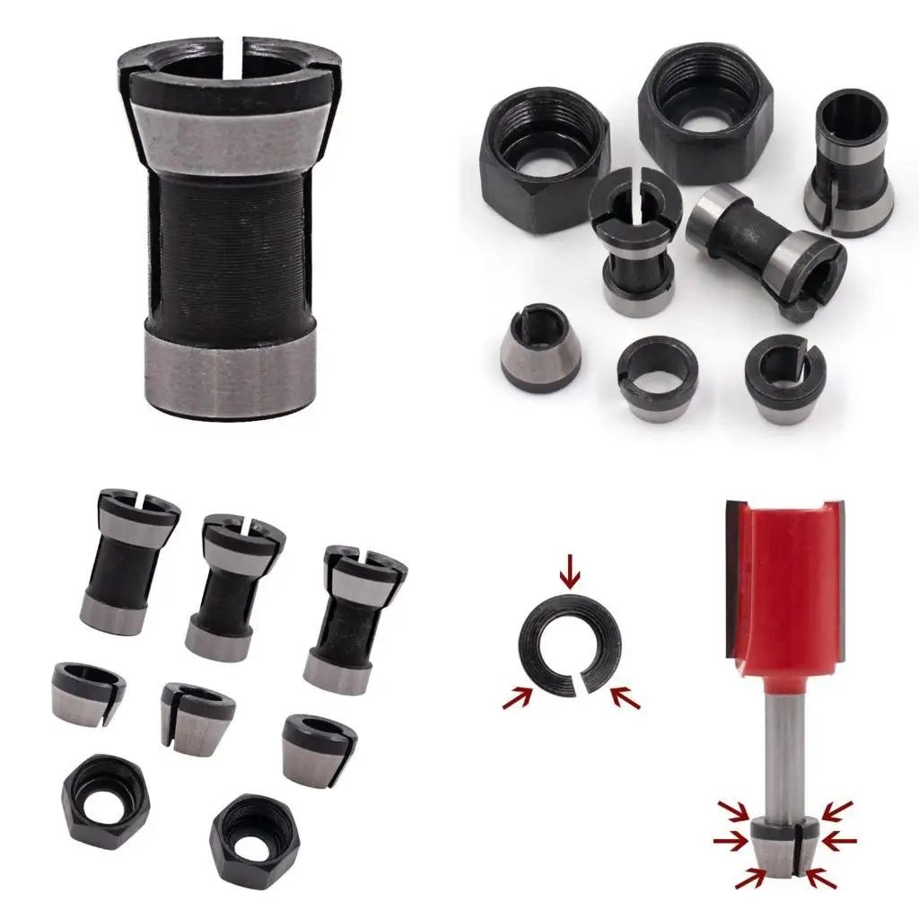 

652F Collets 6,35 мм 8 мм 6 мм Коллете Коллета Чак Электрические маршрутизаторы.