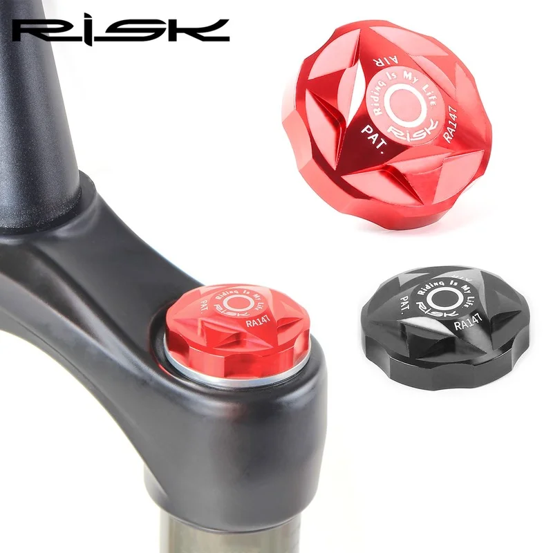 

RISK Aluminum Alloy MTB Mountain Bicycle Bike Front Fork Gas Cover Protector Cap Air Nozzle Cover Air Fork Shoulder