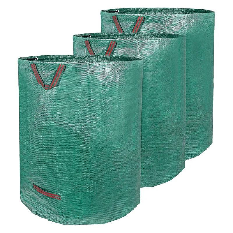 

3- Pack 132 Gallons Reusable Yard Waste Bag, Sturdy & Large Leaf Bags with Handles, Perfect for Garden Waste or Debris