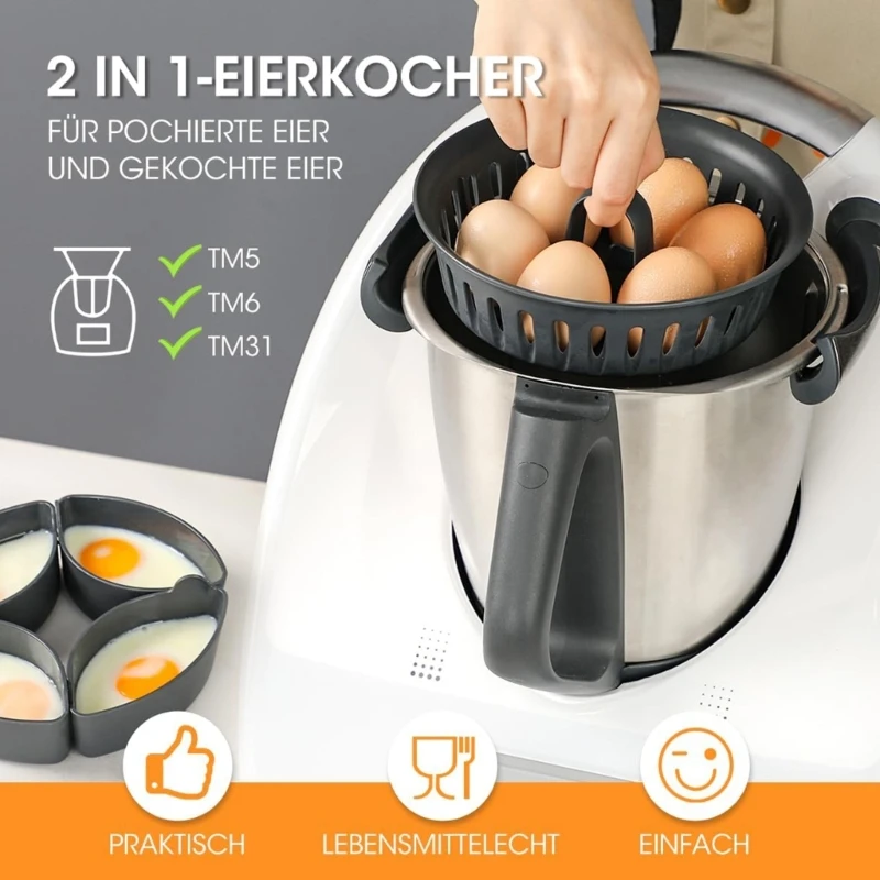 Фото D0AB для Thermomix TM6 TM31 подставка для яиц кастрюли лоток для яиц-браконьеты кухонные гаджеты №1