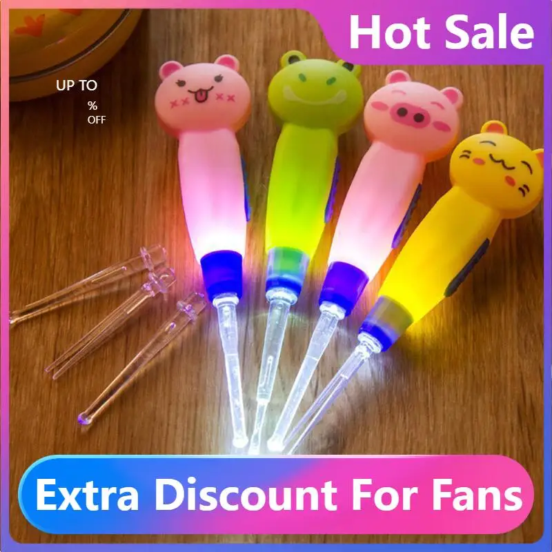 

Новинка, детская оссветильник ительная ложка для ушей, Детская осветительная лампа, оптовая продажа, светящийся шприц для копания ушей в яп...