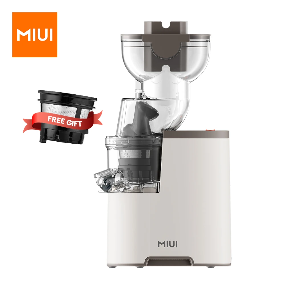 

MIUI Slow Juicer with Stainless Steel Strainer (FFS6) ,Cold Pressed Masticating Type Criginal Juice Machine,150W Home Edition