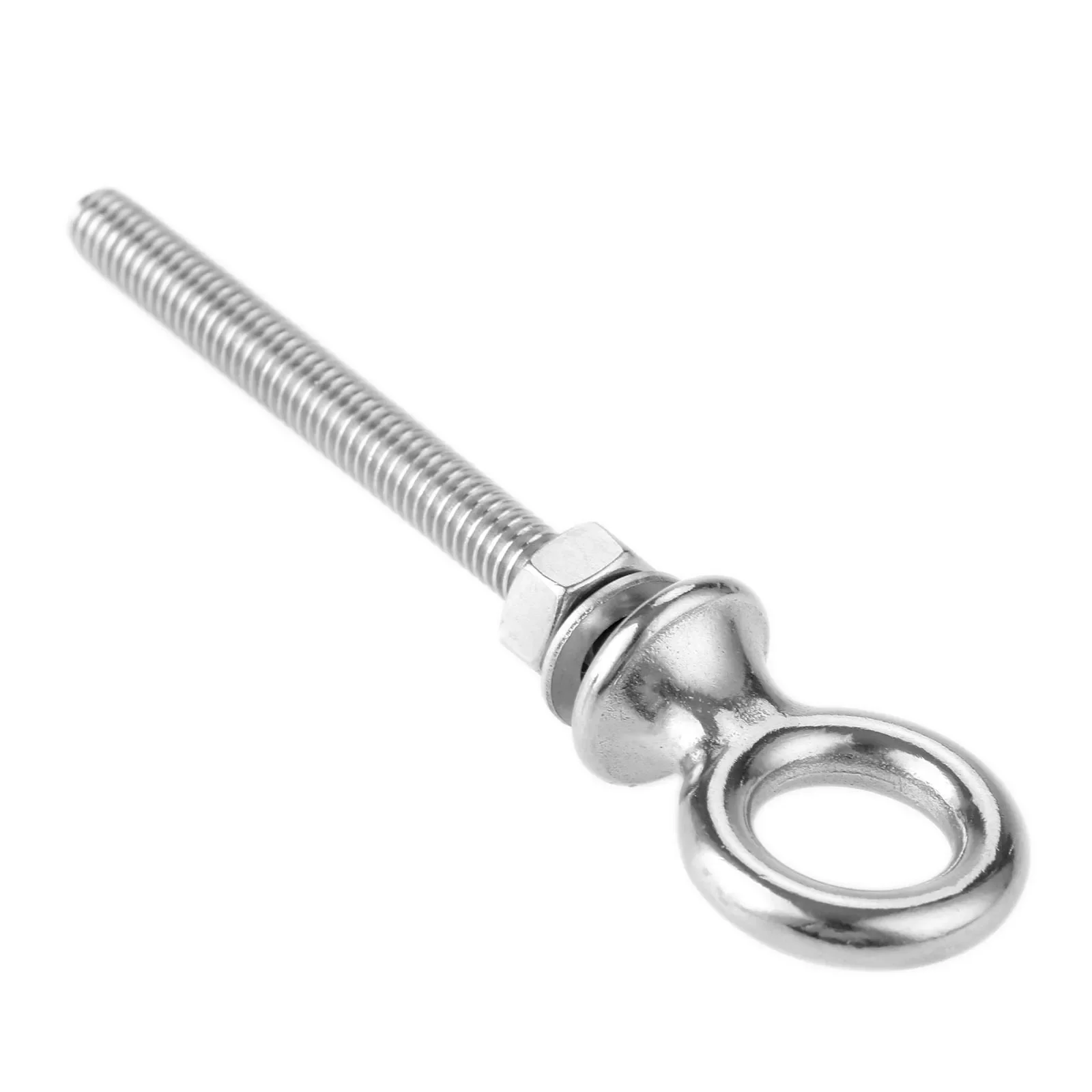 

Рым-болты M6 M8 M10 M12, 1 шт., из нержавеющей стали, с гайками, шайбы, с круглым кольцом, с крючком, винтовые крепления 40-120 мм