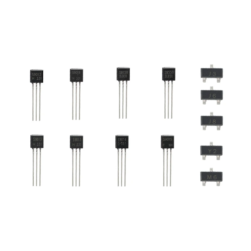 

50PCS/Lot SMD TO-92 Triode Transistor PNP NPN Transistors Set S8050 S8550 S9011 S9012 S9013 S9014 S9015 S9018 SS8050 SS8550