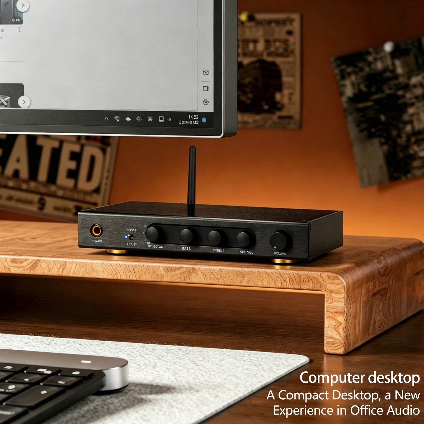 YJCO AM2.1-канальный предусилитель класса A HiFi с NE5532, Bluetooth 5.4, LDAC, управлением сабвуфером для домашнего кинотеатра (art.: 3920db7a7ccce) - 3920db7a7ccce
