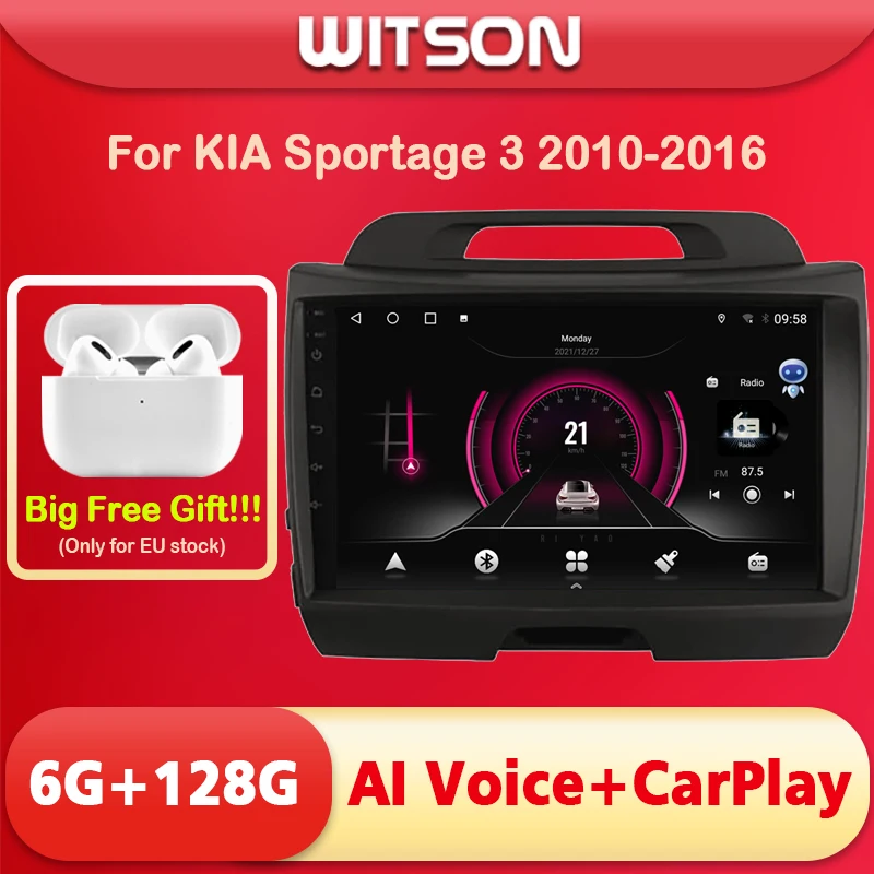 

WITSON AI VOICE Android 11 Multimedia Player Car For KIA SPORTAGE 2010-2012 Touch Screen Video 2din Wireless CarPlay 4G Modem