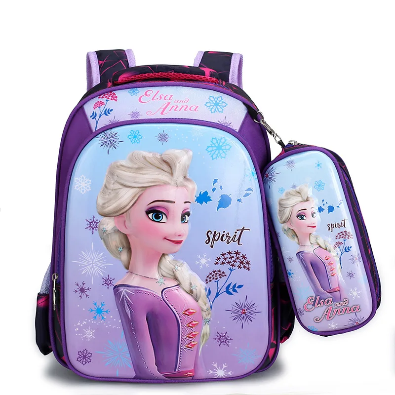 

Disney elementary school schoolbag girls children pencil box boys lightening cartoon bag ridge protection waterproof backpack