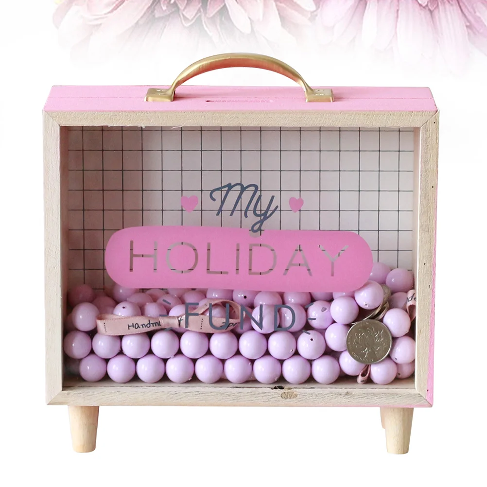 

Desktop Storage Box Kids Savings Piggy Bank Transparent Pot Office Desk Organizer Fund Box Storage Jar