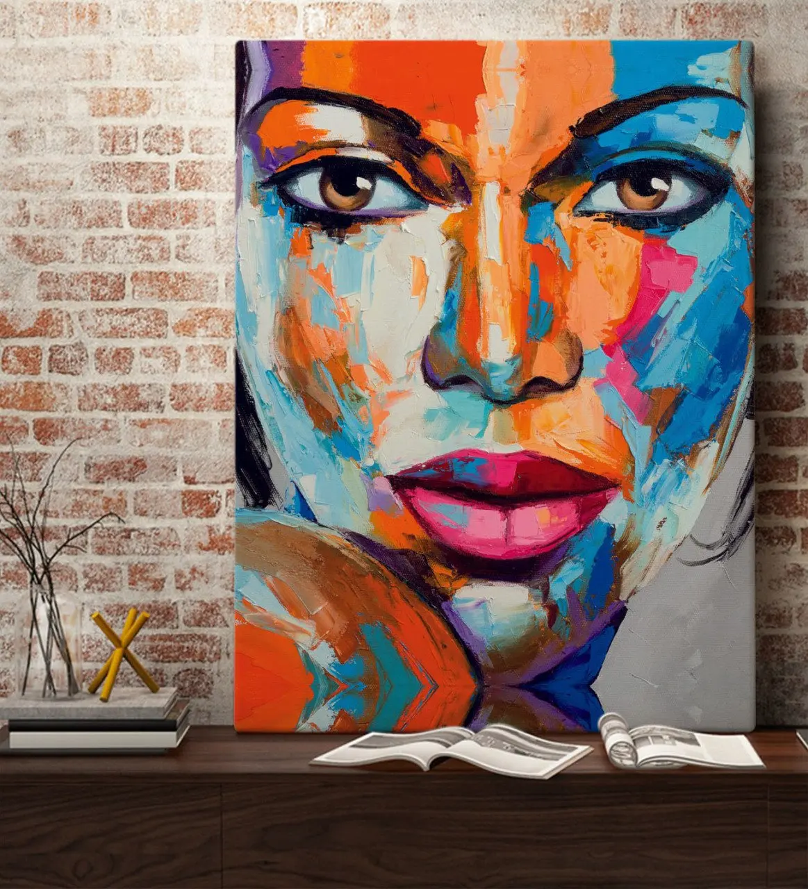 

BK Подарочный женский холщовый стол с художественным дизайном 70x100 см-10