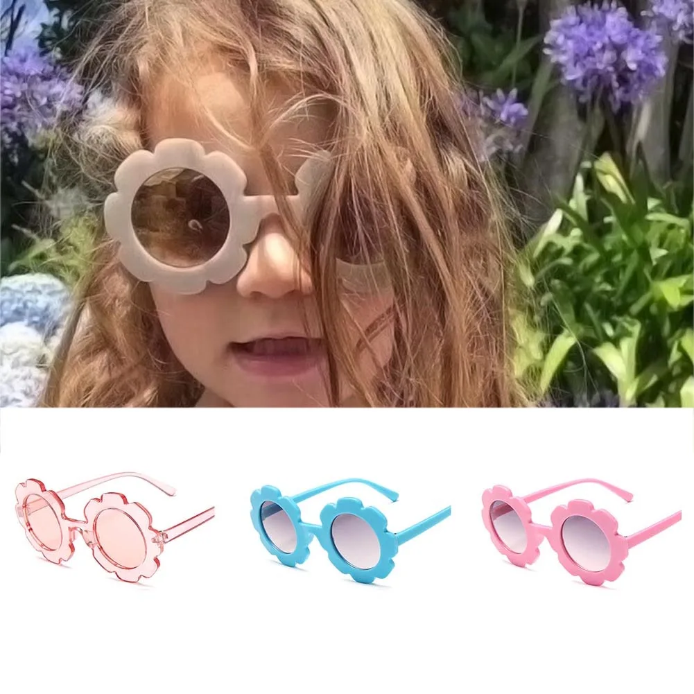 

Oversized Vintage Kids Sunglasses Child Sun Glasses Round Flower Gafas Baby Children 0-8 year Sport Sunglasses Girls Boys