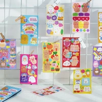 gift for children creative coil sticker book hand account decoration diy material stickers cartoon animals pattern
