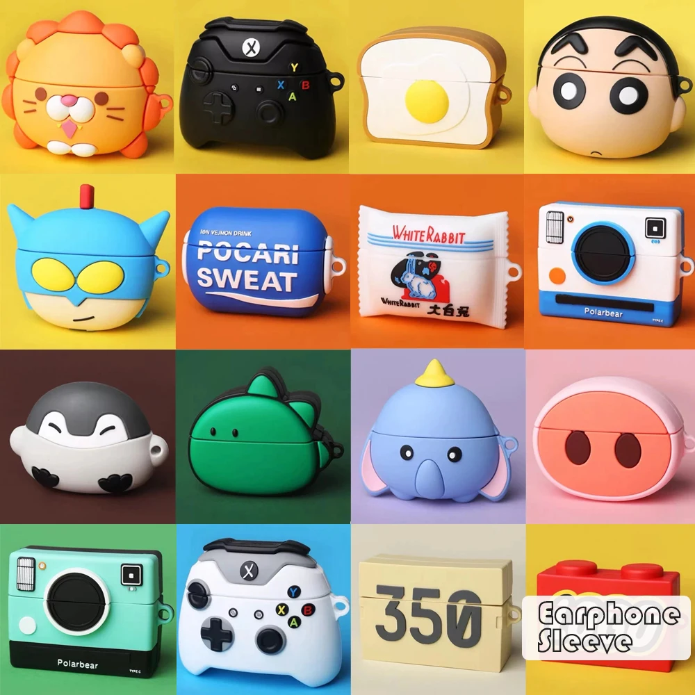 

Мультфильм Силиконовый чехол для Airpods Pro 1 2 3 Крышка Симпатичные Airpodspro Защитный рукав Беспроводной Bluetooth Чехол для наушников