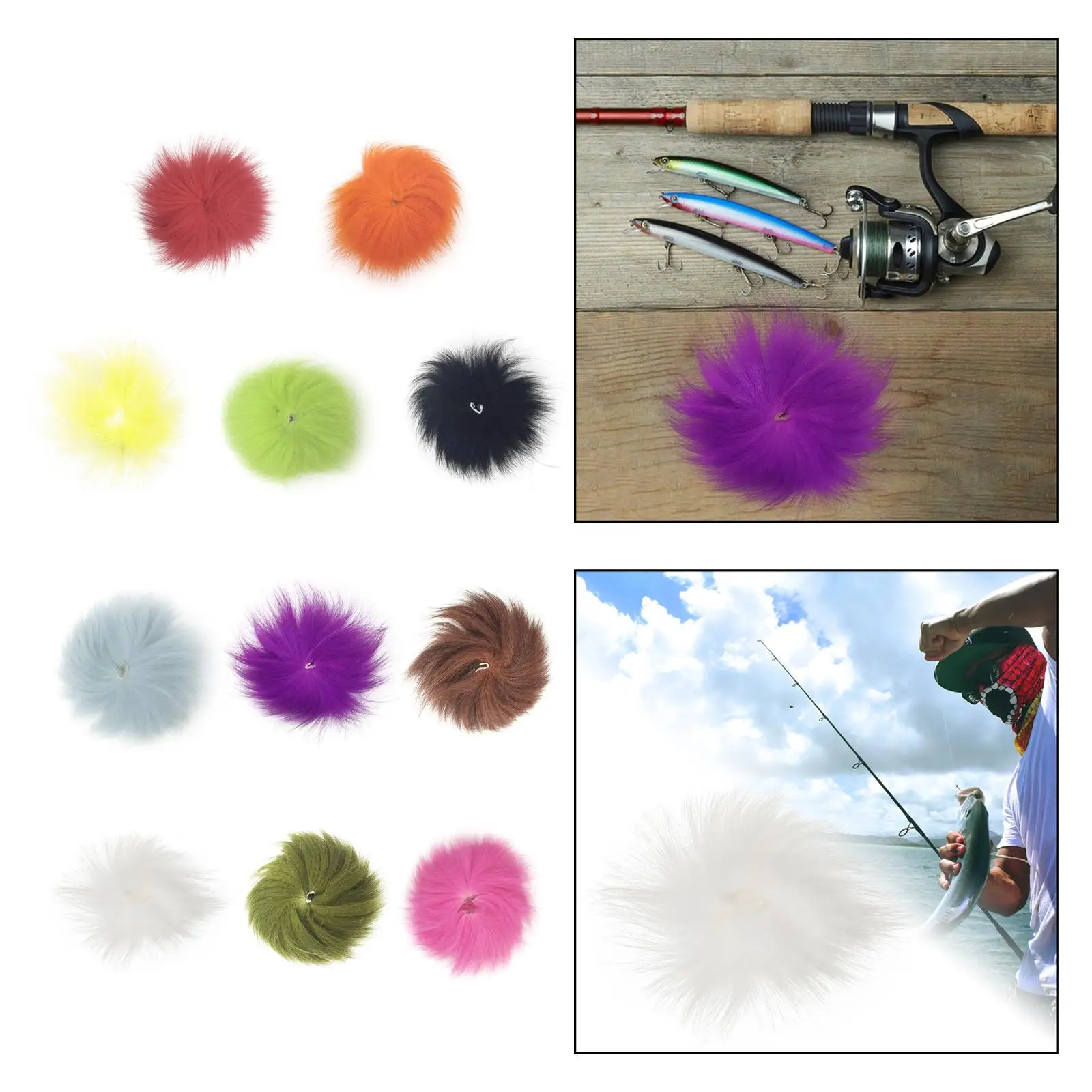 Мех для вязания мушек портативный мягкий легкий материал из тонкого волокна