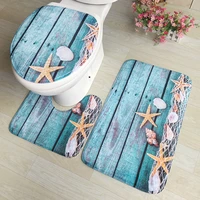 3pcsset bathroom mats set flannel anti slip bath mat carpet bathroom washable carpets shower room foot mat toilet pedestal rugs