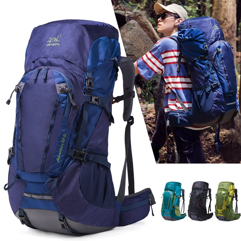 60L Outdoor Backpack Camping Climbing Bag Waterproof Mountaineering Hiking Backpacks Sport Bag Climbing Rucksack
