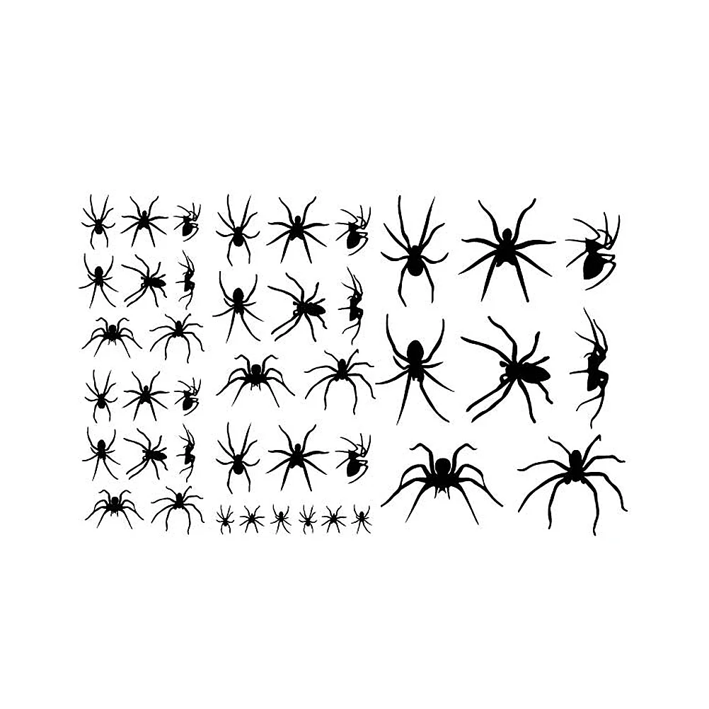 

Wall Decor Sticker Spiders Spider Plates Paper Web 3D Little Windowscary Decal Realistic