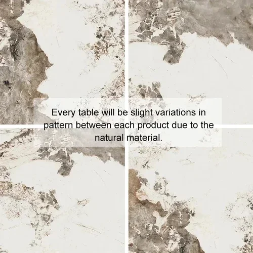 Современный белый прямоугольный большой журнальный столик с спеченным камнем и