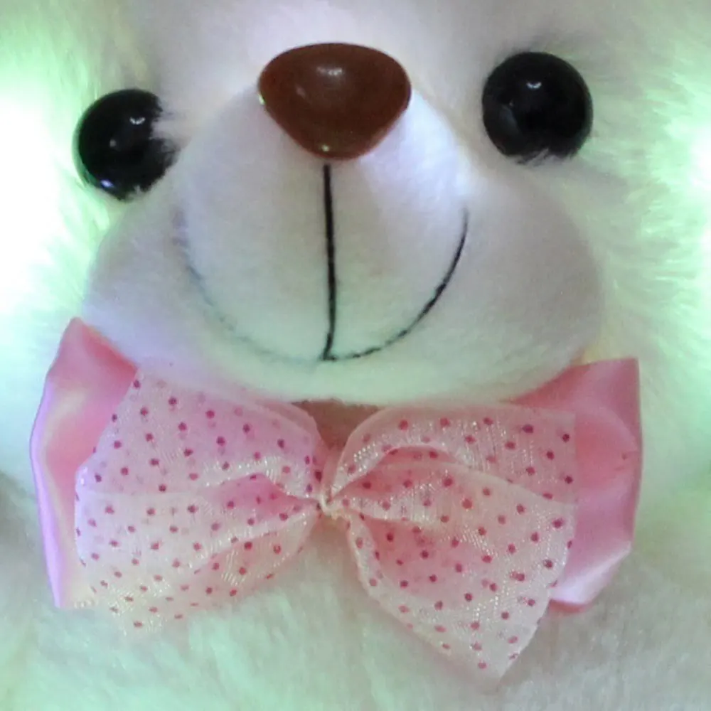 Светящаяся плюшевая игрушка со светодиодной подсветкой разноцветная мягкая для