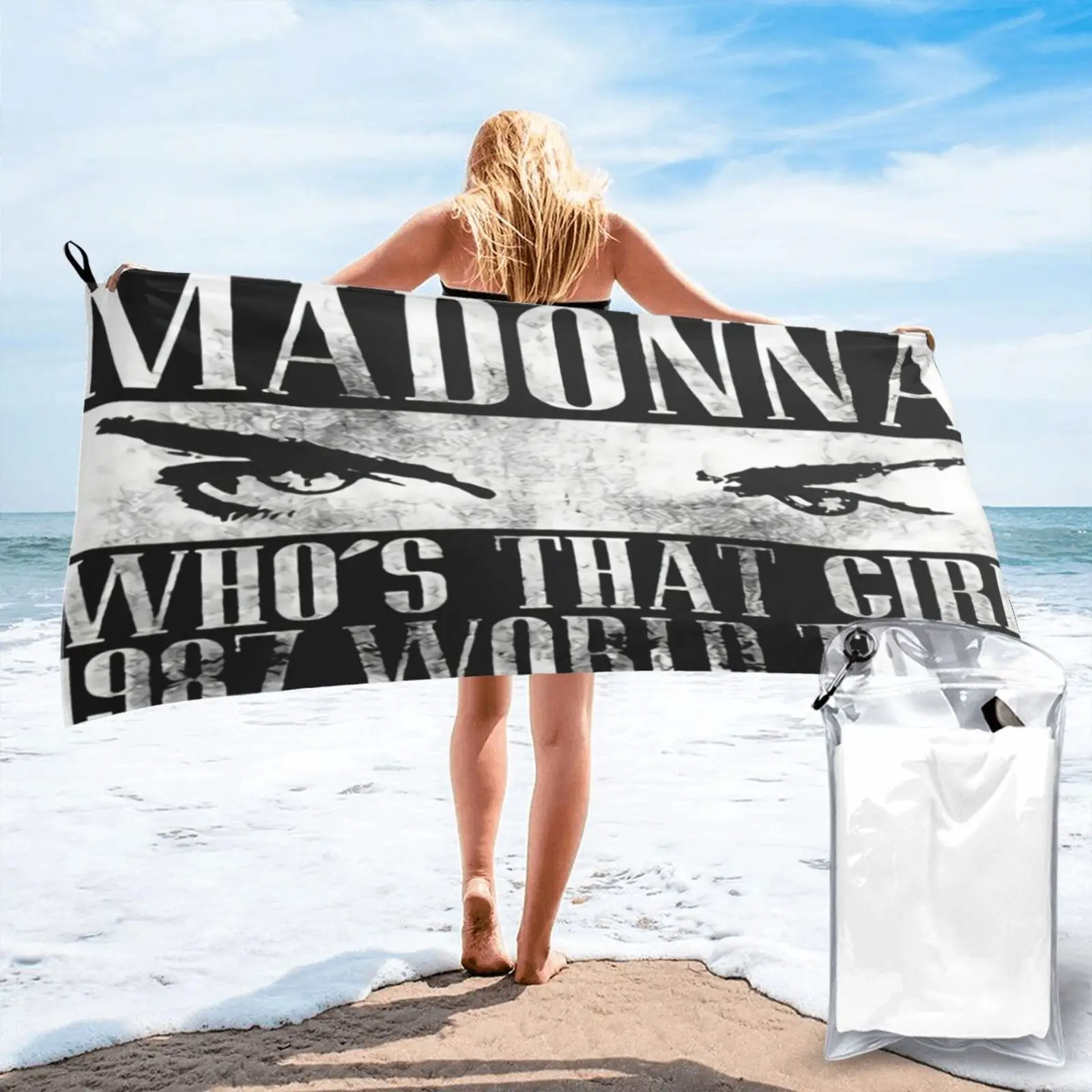 

Мадонна Whos That 87 World Tour, пляжное полотенце, банное полотенце, Товары для ванной, пляжный коврик, махровое полотенце для пляжа, пляжное одеяло